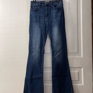 Harper Dark Blue Flare Jeans